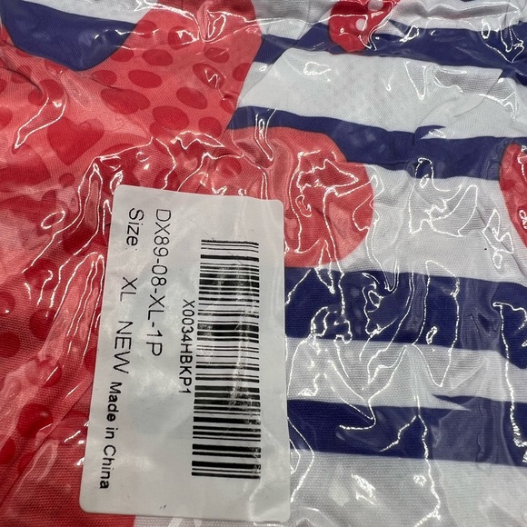 Men’s XL Swim Trucks With Tie Pockets With Lining Starfish Red White Red Coral￼ - Picture 7 of 7